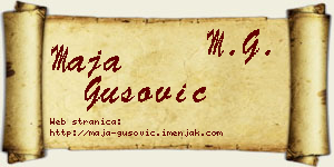 Maja Gušović vizit kartica
